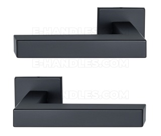 Klamka SQUARE Q Lock SS - stal nierdzewna czarna matowa
