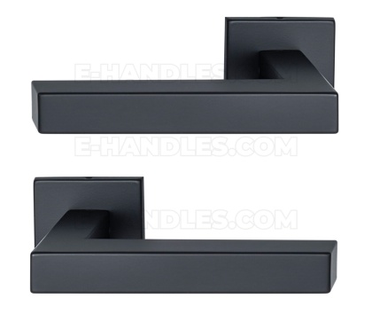 Klamka SQUARE Q Lock SS - stal nierdzewna czarna matowa