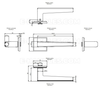 Klamka SYRINGA Rozeta QG slim 7 mm GYM - grafit