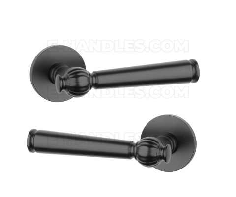 Klamka TUKA Rozeta R slim 7 mm BLACK - czarny matowy