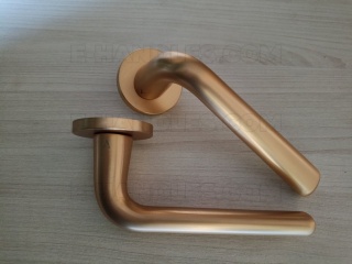 Klamka TULIPA Rozeta R slim 7 mm KG - złoty matowy