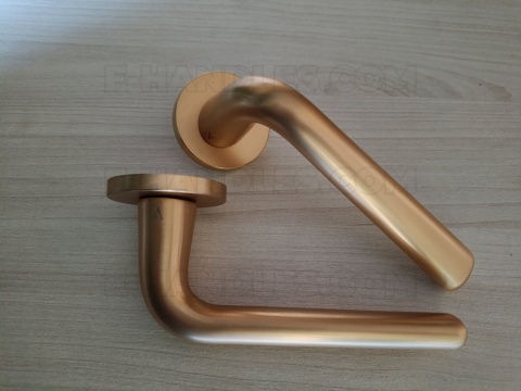 Klamka TULIPA Rozeta R slim 7 mm KG - złoty matowy