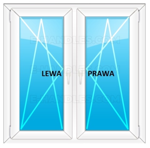 Klamka okienna Lewa UTA R LIGHT BROWN - jasny brązowy