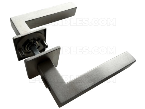 Klamka z blokadą SQUARE WC Q Lock SS - stal nierdzewna matowa, do drzwi 38-45mm