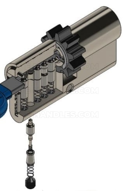 Wkładka 62 nst 27X35G, RB-LOCK CAM10+ klucz-gałka 5 kluczy