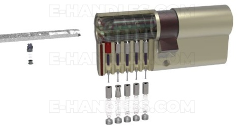 Wkładka 90 nst 40X50, RB-LOCK CAM10+ klucz-klucz 5 kluczy
