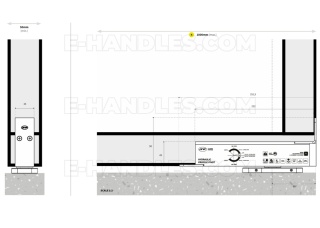Zawias pivot IN.05.224.EDGE.HO 100EDGE Profile JNF