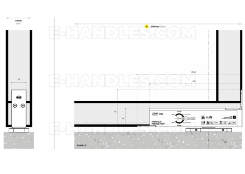 Zawias pivot IN.05.224.EDGE.HO 100EDGE Profile JNF