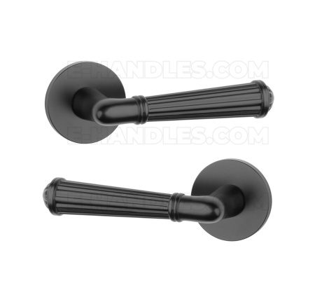Klamka ARIDA Rozeta R slim 7 mm BLACK - czarny matowy