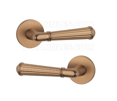 Klamka ARIDA Rozeta R slim 7 mm LIGHT BROWN - jasny brązowy