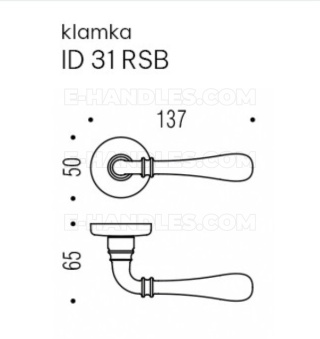 Klamka Colombo Design IDA UB - umber brąz