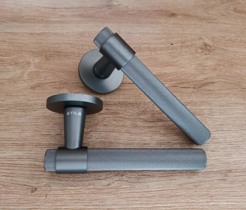 Klamka GOYA Rozeta R slim 7 mm MSB - tytan