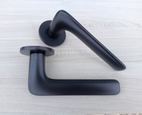 Klamka VIOLA Rozeta R super slim 5 mm BK - czarny matowy
