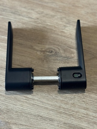 Klamka z zamknięciem w lewej rękojeści SORELLA Rozeta RTH Lock BK LEFT - czarny matowy