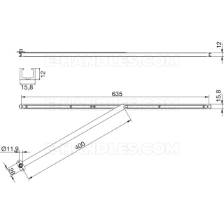 ATHMER PORTI 5312 – ogranicznik otwarcia drzwi drewnianych 720–1110 mm, 30 kg, srebrny