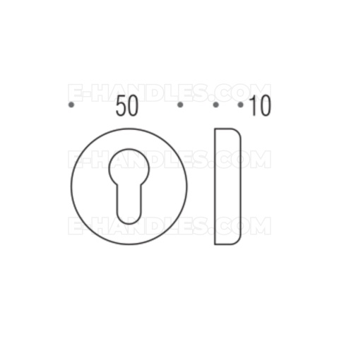 Rozeta na wkładkę Colombo Design CD63GB UB - umber brąz