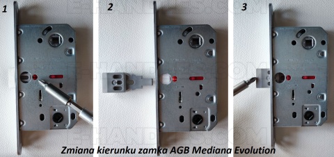 Zamek AGB Mediana EVOLUTION drzwiowy na wkładkę 85/50 jasny brąz F18 B011035042
