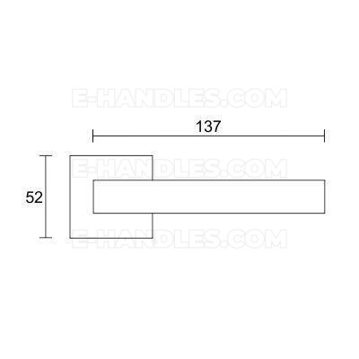 Klamka DivoQ Fit rozeta kwadratowa R67F chrom polerowany bdr