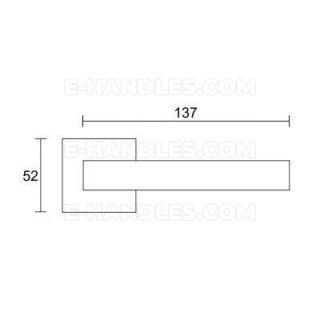 Klamka DivoQ Fit rozeta kwadratowa R67F czarny bdr