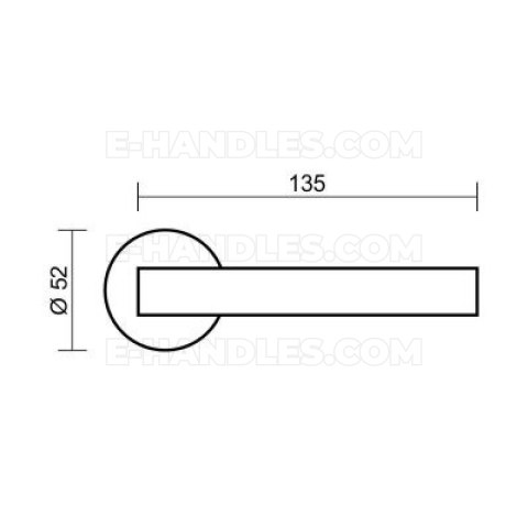 Ручки дверні Mirage Fit розета кругла R68F chrom polerowany bdr