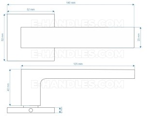 Ручки дверні Warna Fit розета квадратна R67F chrom polerowany bdr