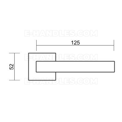 Ручки дверні Warna Fit розета квадратна R67F chrom-satyna bdr