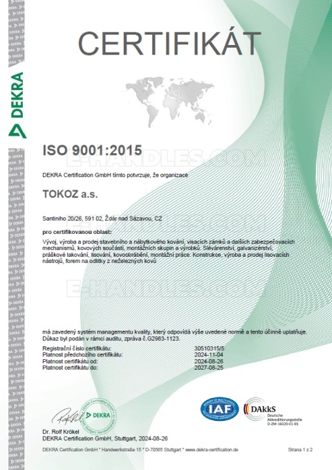 TOKOZ PRO300, 115 (50x65) klucz-klucz, wkładka drzwiowa, 5 kluczy