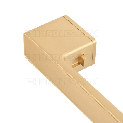 Klamka z zamknięciem EHIME Rozeta RTH GOLD SATIN - złoty matowy