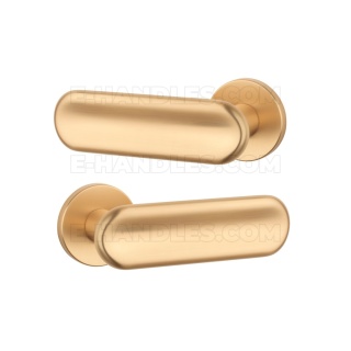 Klamka NARCISSA Rozeta R slim 7 mm KG - złoty matowy