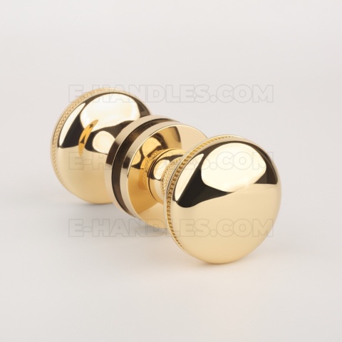 Gałka ruchomo / ruchoma, dwustronna HOLLIA R slim 7 mm LG - złoty polerowany