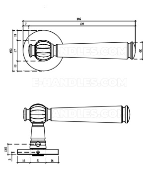 Klamka TUKA Rozeta R slim 7 mm PSC - chrom satynowy
