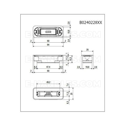 Zaczep z magnesem MINIMAL PLUS XT jasny brąz AGB B024022842