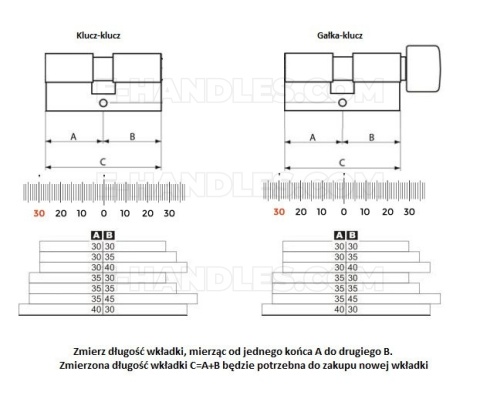 ABUS MAGTEC 1500, 115 (60x55G) gałka-klucz, wkładka magnetyczna modularna
