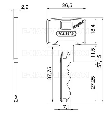 ABUS MAGTEC 1500, 75 (35x40G) gałka-klucz, wkładka magnetyczna modularna