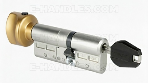 Wkładka 125 nst 68x60G, TOKOZ PRO400 klucz-gałka mosiądz mat/blokada bezpieczeństwa, 5 kluczy