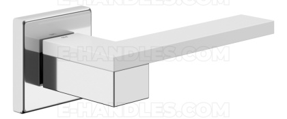 Klamka DND by Martinelli Esa 02 Vis rozeta kwadratowa chrom/biały