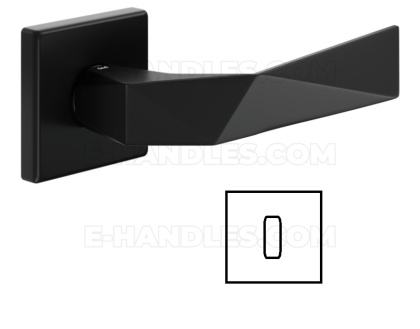 Klamka DND by Martinelli Luxury 02 Vis rozeta kwadratowa czarny z rozetą na klucz