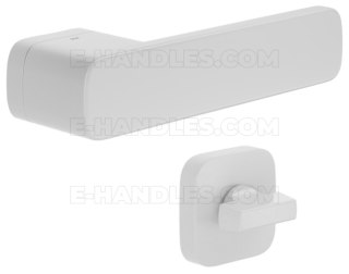 Klamka DND by Martinelli Pluris Vis rozeta prostokątna biały z rozetą WC