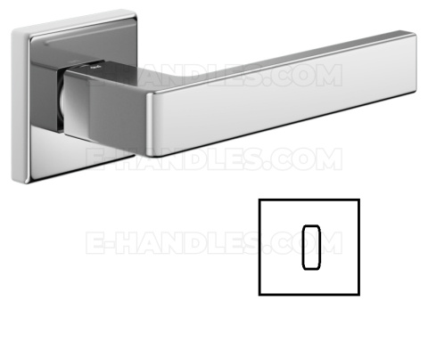 Klamka DND by Martinelli Quattro 02-Z Vis rozeta kwadratowa chrom z rozetą na klucz