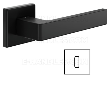 Klamka DND by Martinelli Quattro 02-Z Vis rozeta kwadratowa czarny z rozetą na klucz