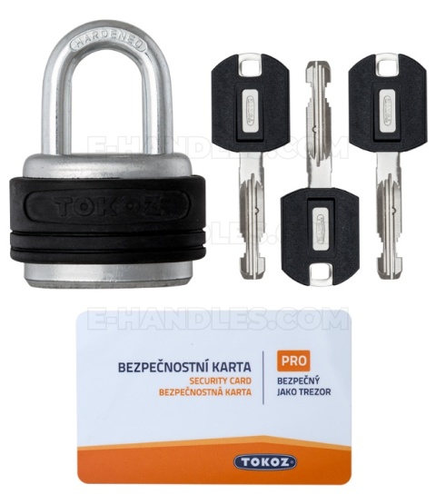 Kłódka bezpieczeństwa TOKOZ EXTREME PRO, wyjmowany pałąk 9 mm, 3 klucze