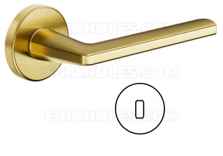 Klamka DND by Martinelli Luce P Vis rozeta okrągła złoty-satyna z rozetą na klucz