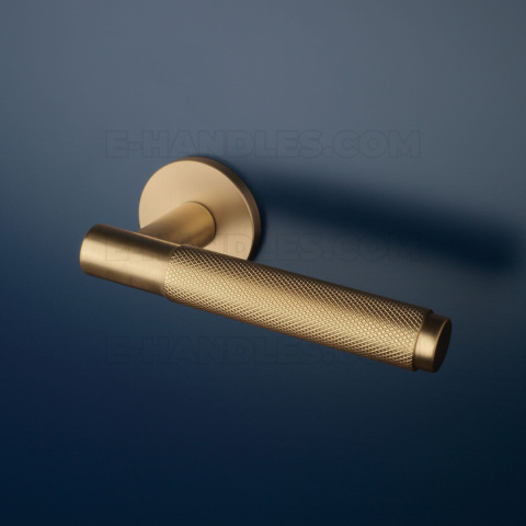 Klamka MOLINIA ROZETA R SLIM 7MM GOLD SATIN - złoty matowy