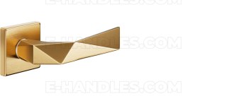Klamka DND by Martinelli Luxury 02 Vis rozeta kwadratowa PVD antyczny złoty-satyna