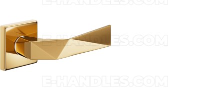 Klamka DND by Martinelli Luxury 02 Vis rozeta kwadratowa PVD antyczny złoty