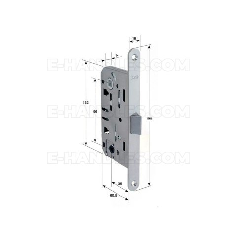 Замок дверний AGB Mediana EVOLUTION для WC 96/35 brązowy F18 B011023522