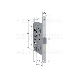 Zamek AGB Mediana EVOLUTION na klucz 90/35 mosiądzowany F18 B011013503