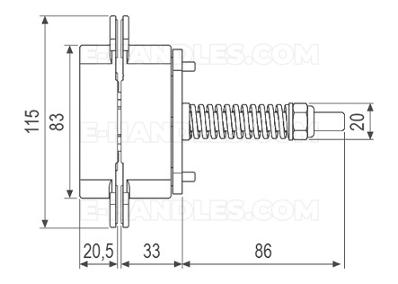 Zawias samozamykacz AGB ECLIPSE 3.2 self closing chrom mat E390000334