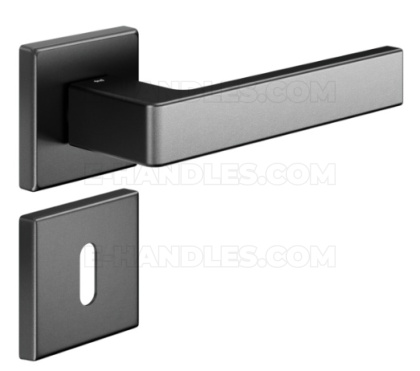 Klamka DND by Martinelli Quattro 02-Z Vis rozeta kwadratowa antracyt z rozetą na klucz