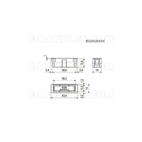 Вставка планки EASY-FIX 14mm з магнітом beż AGB B024029414